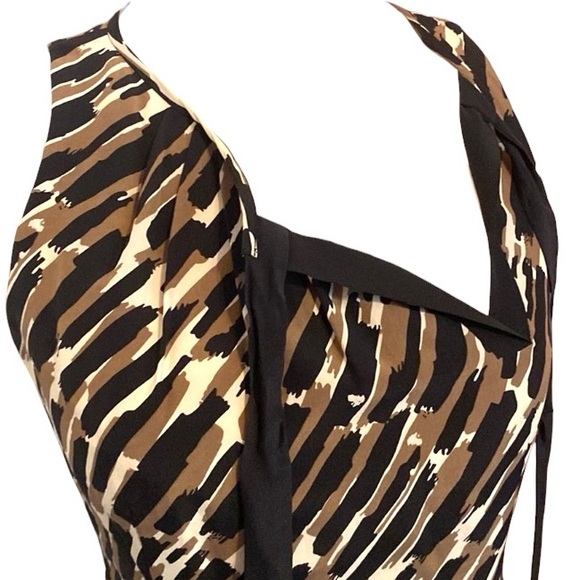 ANN TAYLOR Sheath Dress with Off-Center Neck Bow Tie size 4 - Picture 8 of 10